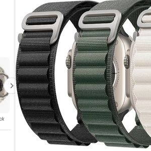 NWT GIROVO 2 Pack Alpine Loop Apple Watch Bands Black / Army Green
